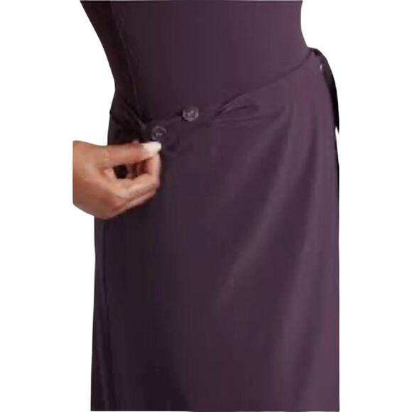 Athleta Grace Wrap Skirt in Deep Crocus Violet Balletcare Midi Skirt Size Small - Picture 3 of 13